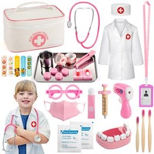 Mallette Docteur Enfant Jouet - 32Pièces Kit du Docteur Médicale Jouet avec S...
