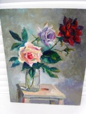 PEINTURE A L'HUILE SUR CARTON