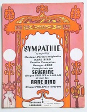 Partition vintage sheet music RARE BIRD : Sympathy * 70's SEVERINE