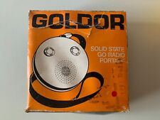 RARE "BOITE" GOLDOR SOLID STATE GO RADIO PORTATIF - SPACE AGE - VINTAGE ORANGE