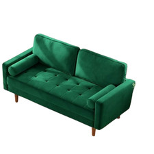 Canapé 2 Places Velours Vert