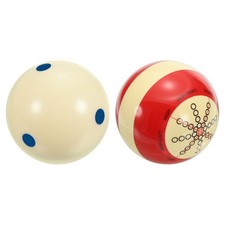 Boule de billard 2-1/4" Lot de 2, AAA Pro Cup, points bleus, blanc