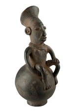 Jarre Mangbetu 31 cm - Vase en Terre Cuite RDC - Poterie - Art Africain 17402