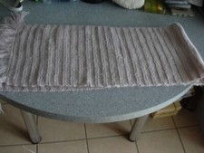 écharpe maille fait main vintage beige