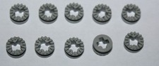 10 X Lego Light Gray Technic