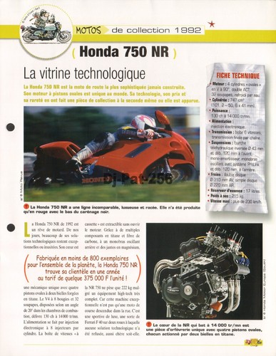 Fiche moto honda - fiche, 750