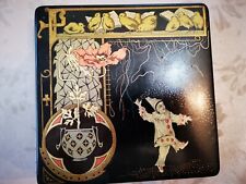 Coffret Ancien HARLEQUIN En Bois Laqué, Boîte À Bijoux 19ème, Bureau, Jeux, 