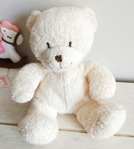Peluche doudou ours écru