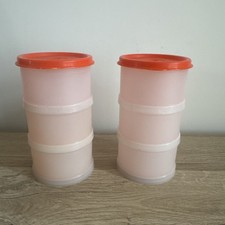 SET 6 EMPILODECO  TUPPERWARE ORANGE