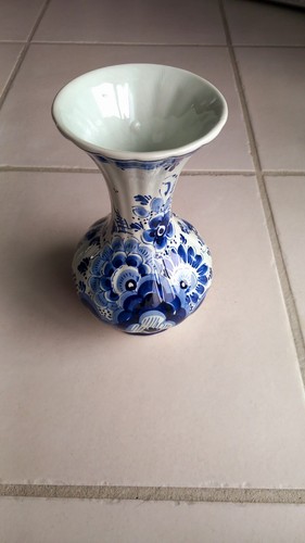 Vase poterie bleu delft - de,