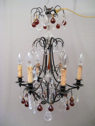 Lustre pampilles couleur à - lustre,