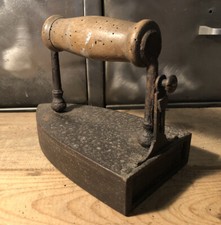 Ancien Fer À Repasser Fer Forgé À Lingot XIXe L 17,5 Cm
