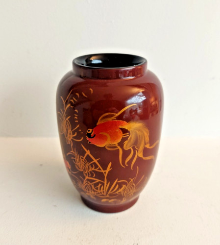 Petit vase bois - en, laqué