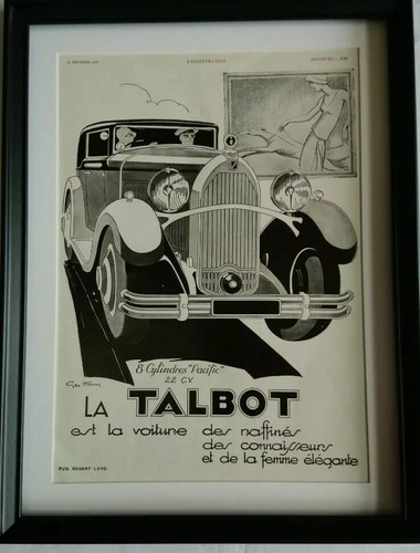Talbot car 1931 original art - car,