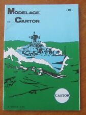 ANCIEN DECOUPAGE MODELAGE EN CARTON CASTOR TORPILLEUR POLONAIS 
