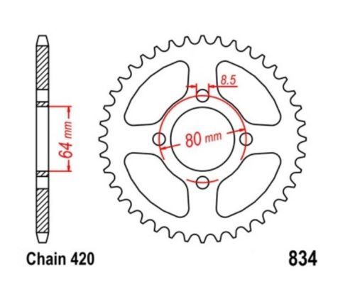 Roue chaîne dents - roue, 41