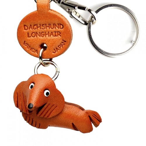 Porte clés chien - cuir, 3d