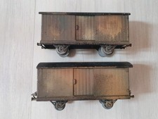 LR - SNCF - LOT DE 2 WAGONS COUVERTS A PORTES COULISSANTES - Ech 0  -A RESTAURER