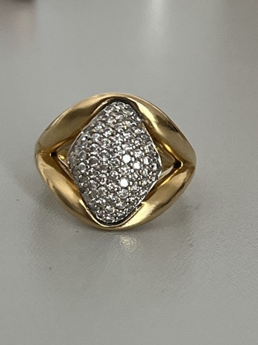 6746 bague dôme jaune - bague, or