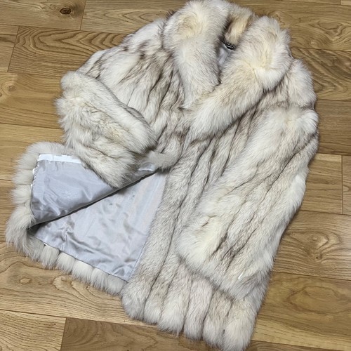 Manteau fourrure bleu fox - fourrure,