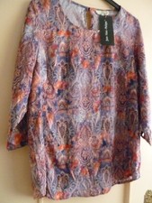 TUNIQUE JEAN MARC PHILIPPE TAILLE 46 TONS CHAMARES ROSES ET BLEUS NEUVE