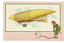 Chromo VOIR et SAVOIR. Aérostation n°5. Dirigeable LEBAUDY. 1955