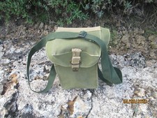 Musette sac  de masque à gaz Light GB WW2 anglais avec sangle datée 02/1944