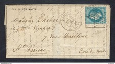 LE DAGUERRE certain - BALLON MONTE YT N°29/Et. 22 - CERTIFICAT