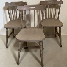 Lot de 3 chaises en bois de