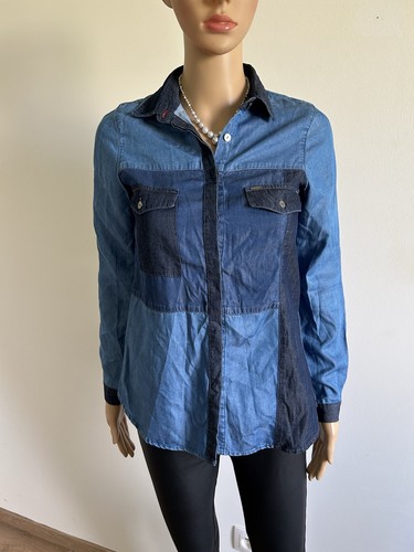 Chemise bleue manches - chemise,
