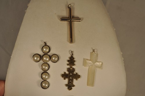 Lot croix ancien argent - 4,