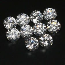 Lot de 10 pièces rondes brillantes de 4,00 mm couleur D VVS1 excellent...