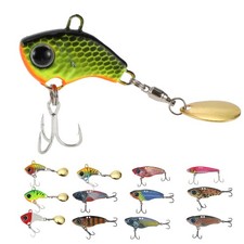 Leurres Pêche, Cuillère 10G Cuillère Pêche Douce Et Salée Le Sandre Noir Jaune