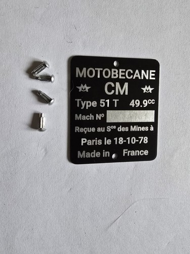 Motobécane mobylette plaque - motobécane, mobylette.