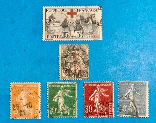 6 timbres france - &a/10/6.3&,
