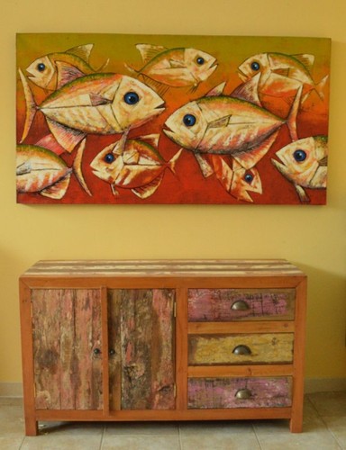 Commode industrielle bois - commode, en