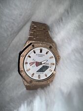 Royal Casioak G Shock White & Rose Gold 