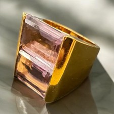 bague Swarovski  T54 doré