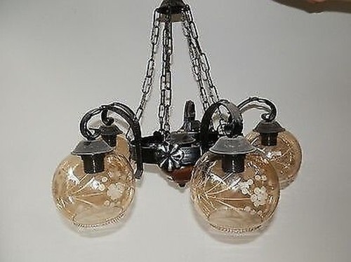 Lustre rustique lumières - rustique,
