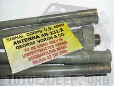 DECALCOMANIE POSE A L EAU . ANTENNE RADIO AN131 EARLY .  us ww2 jeep willys