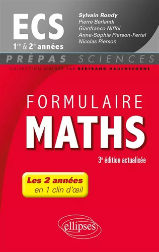 Formulaire maths ecs 1re - 1re, et