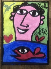 Jaber Gouache  Art Brut Art