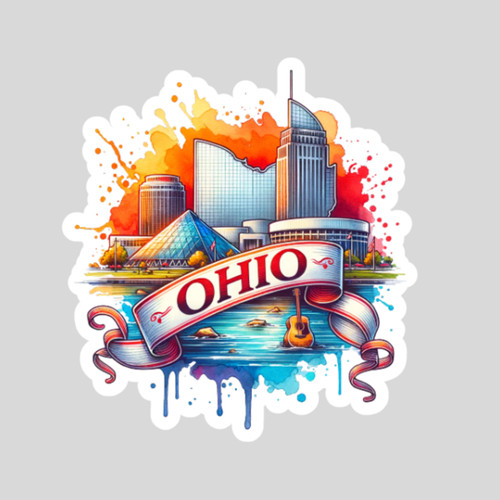 Ohio sticker vinyl decal city - ohio,