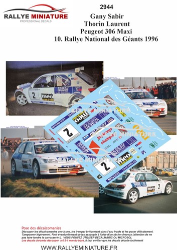 Decals ref 2944 peugeot - decals,