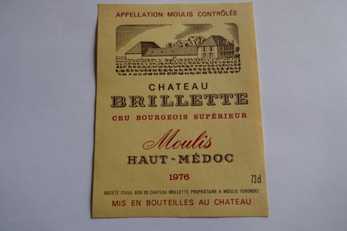 étiquette ancienne 1976 vin - ancienne,