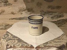Ancien pot en tôle émaillée "Farine"
