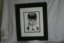 Framed Aubrey Hepburn Pencil
