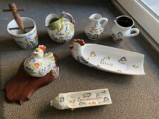 lot de 7 objets faience