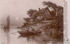 CPA DEPART POUR LA PECHE DES