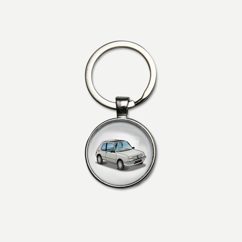 Porte clés peugeot 205 green - porte-clés,